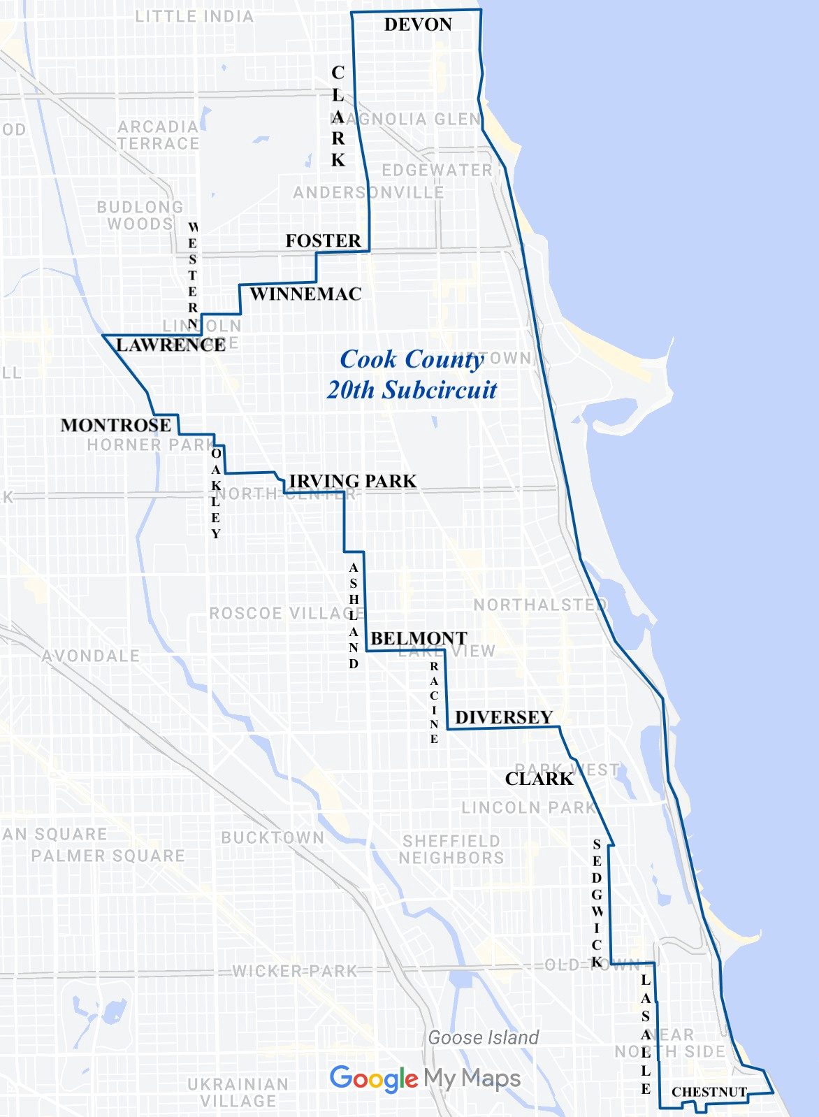 Cook County 20th Subcircuit District Map